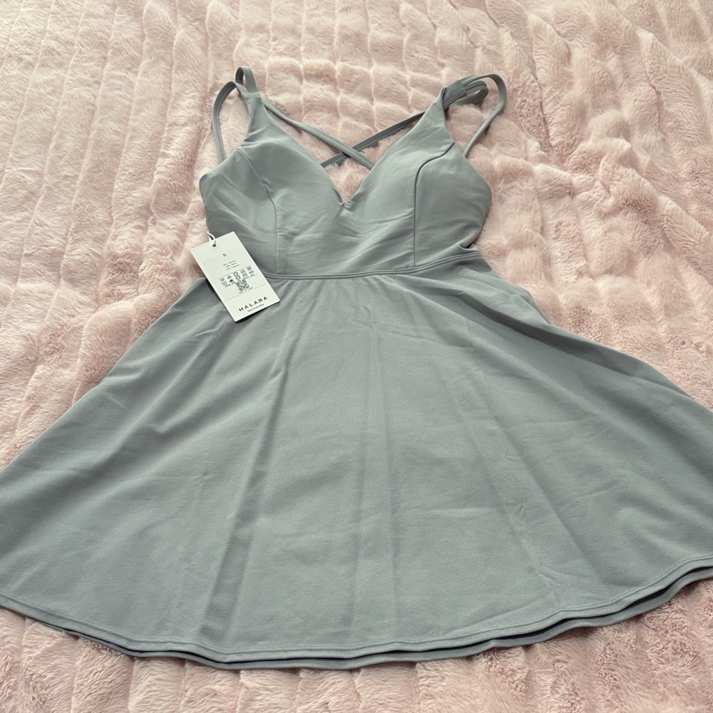 HALARA Light Gray Mini Dress